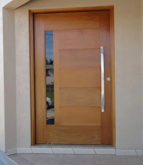 Porta Pivotante com Vidro Embutido