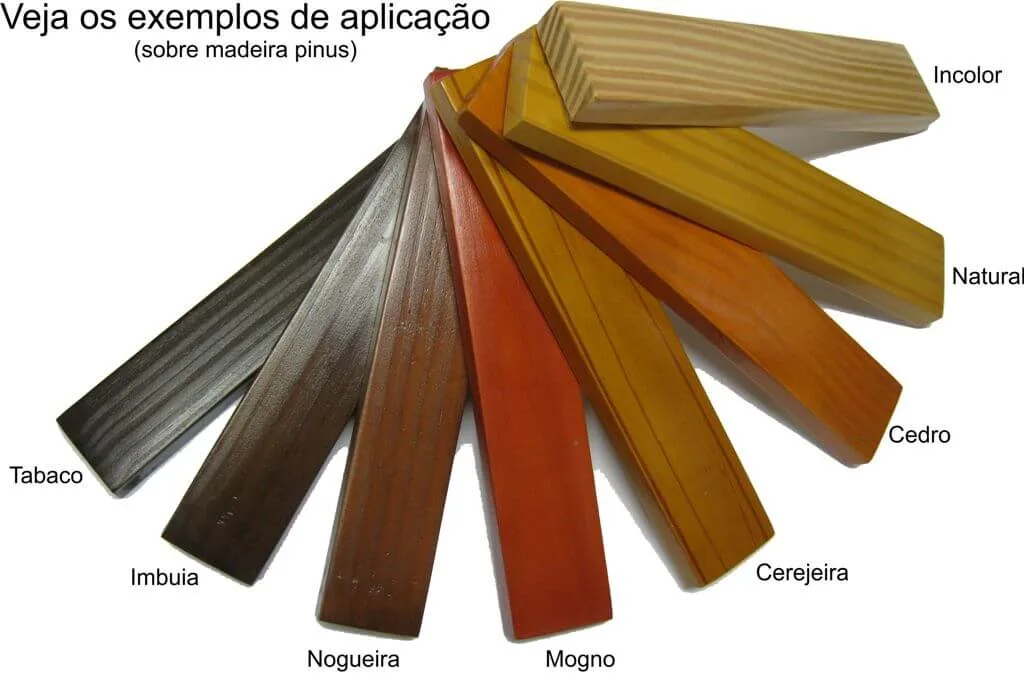 Tabela de Cores para Verniz Tabela de Cores para Verniz